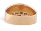 Vintage 'Central City' Gilpin County, Colorado Ring In 14kt Yellow Gold