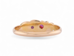 1897 Ruby And Diamond Gypsy Ring In 15kt Yellow Gold