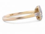 Early Art Deco Diamond Set Square Panel Ring In 18kt Yellow Gold And Platinum
