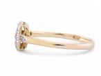 Early Art Deco Diamond Set Square Panel Ring In 18kt Yellow Gold And Platinum