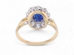 Sapphire and Diamond Cluster Ring