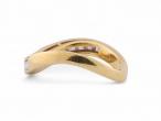 Modern Asymmetrical Channel Set Diamond Band In 18kt Yellow Gold