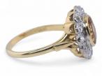 Imperial Topaz and Diamond Cluster Ring