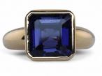 Vintage Bezel Set Iolite In 18kt Yellow Gold