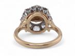 Antique Style Pearl And Old Mine Cut Diamond Coronet Cluster Ring In Platinum And 18kt Yellow Gold