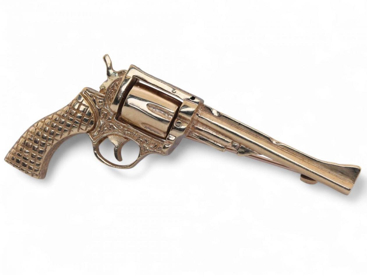9k Gold Revolver Brooch