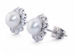 Pearl and Diamond Earrings
