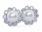 Pearl and Diamond Earrings