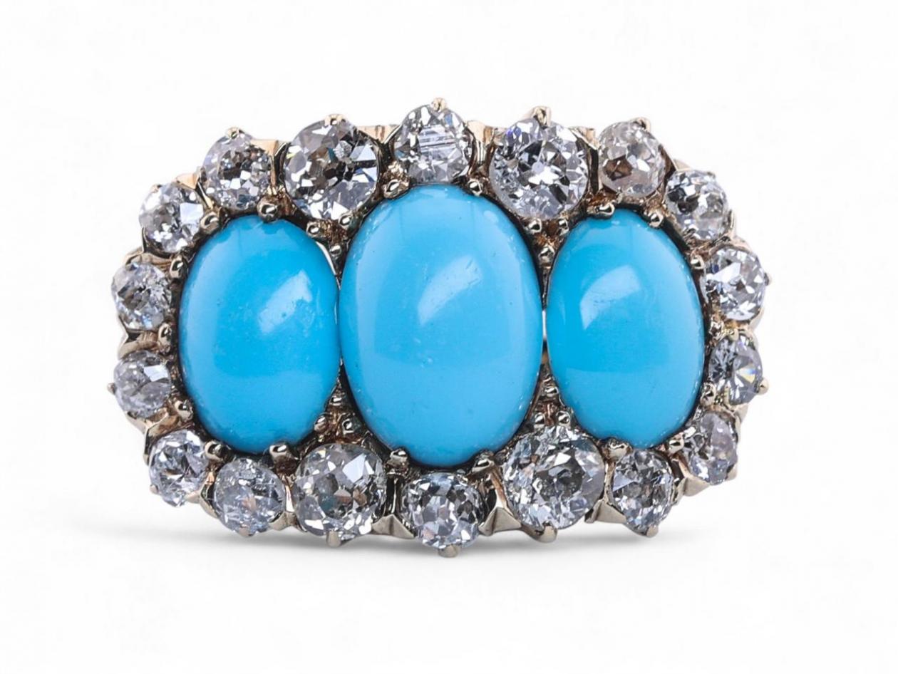 Turquoise and Diamond Ring