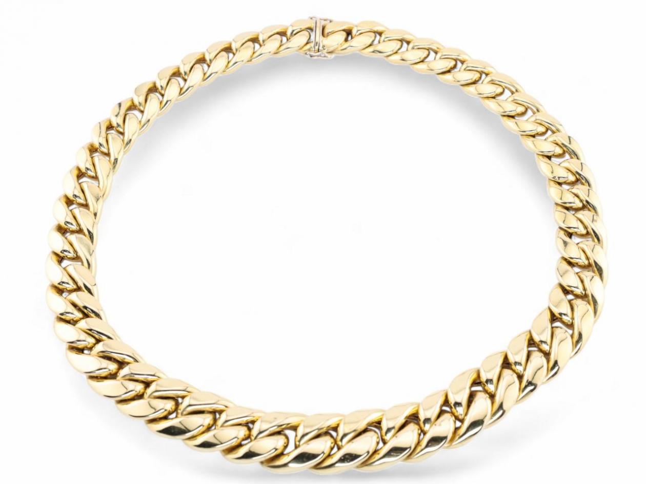 18kt Gold Curb Link Necklace