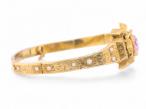 Gold Topaz and Pearl Bangle
