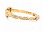 Gold Topaz and Pearl Bangle