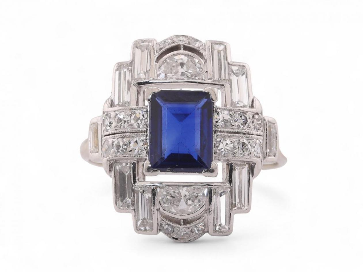 Sapphire and Diamond Ring