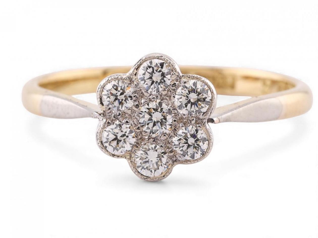 Edwardian Diamond Cluster Ring
