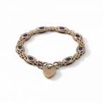 9k gold gate bracelet set with blue sapphires