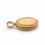 18k Antique Gold Oval Locket