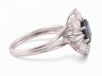 Sapphire and diamond Cluster ring