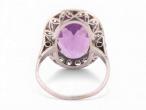 Amethyst and Diamond Cluster Ring