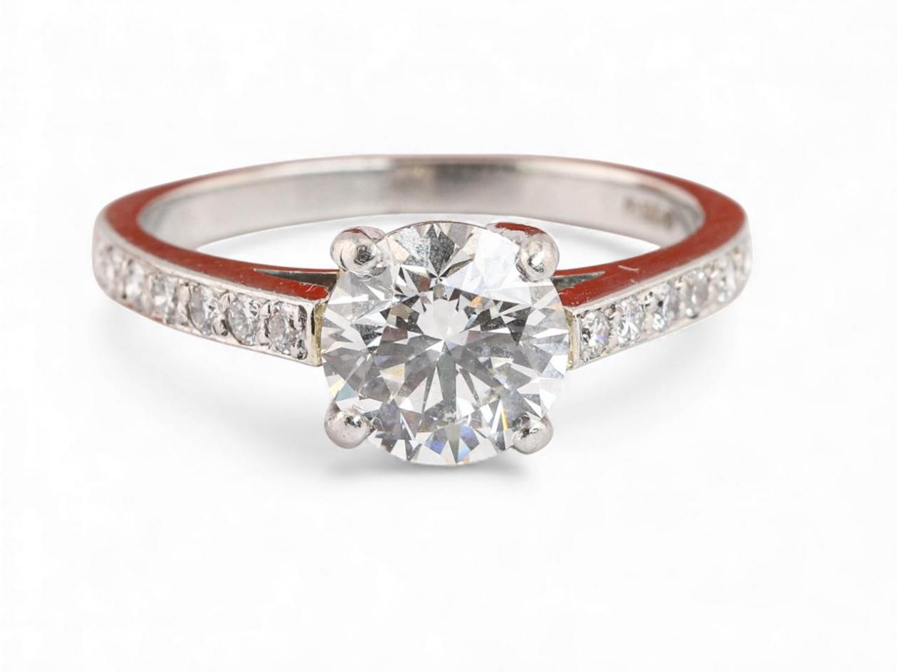 1.53ct Brilliant Cut Diamond Engagement Ring in Platinum