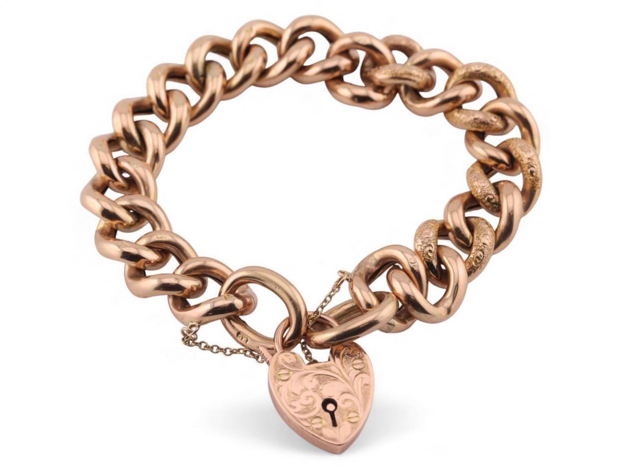 9k Gold Curb Bracelet