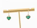 Emerald Heart Drop Earrings