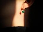 Emerald Heart Drop Earrings