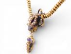 Victorian enamel and seed pearl serpent necklaceVictorian enamel and seed pearl serpent necklaceVictorian enamel and seed pearl serpent necklace