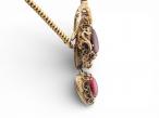 Victorian Garnet serpent necklace