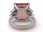 Vintage Imperial Topaz and Diamond Ring in 18kt White Gold