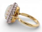 Vintage Opal and Diamond Cluster Ring in 18kt GoldVintage Opal and Diamond Cluster Ring in 18kt Gold