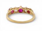 Victorian Ruby and Diamond Five-stone Ring in 18kt Yellow Gold
