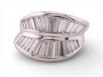 Architectural Baguette Diamond Ring in 18kt White Gold