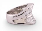Architectural Baguette Diamond Ring in 18kt White Gold