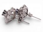 18ct White Gold Sapphire and Diamond Cluster Earrings