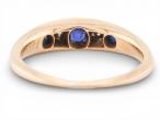 Antique 18ct Gold Sapphire and Diamond Five Stone Ring