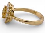 18ct Gold Yellow Sapphire and Diamond Cluster Ring
