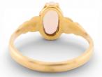 Edwardian 18ct Gold Opal Ring with Foliate Shoulders