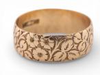 Victorian 9ct Rose Gold Engraved Wedding BandVictorian 9ct Rose Gold Engraved Wedding Band