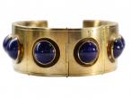 Gold and Lapis Lazuli Panel Bracelet