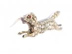 Victorian Diamond Running Dog Brooch