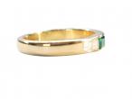 18ct Gold Emerald and Diamond Three Stone Band