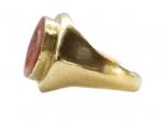 Gold Carnelian Intaglio Signet Ring