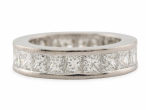 Platinum Princess Cut Diamond Full Eternity Ring 7.5ct