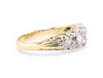 Victorian 18ct Gold Old Mine Cut Diamond Five Stone Ring 2.5ct