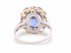 18ct White Gold Sapphire and Diamond Cluster Ring 2.8ct