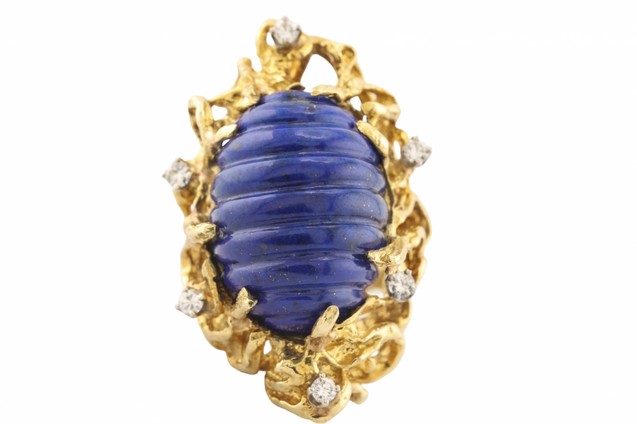18ct Gold Lapis Lazuli and Diamond Cocktail Ring18ct Gold Lapis Lazuli and Diamond Cocktail Ring18ct Gold Lapis Lazuli and Diamond Cocktail Ring18ct Gold Lapis Lazuli and Diamond Cocktail Ring