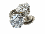 Platinum Diamond Stud Earrings 3.4ct