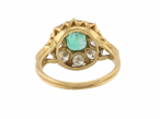 18ct Gold Emerald and Diamond Cluster Ring