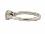 Platinum Diamond Solitaire Ring with Baguette ShouldersPlatinum Diamond Solitaire Ring with Baguette Shoulders