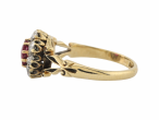 Victorian 18ct Gold Ruby and Diamond Cluster Ring